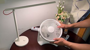 Watch 9 Inch Small Quiet Wall Mount Fan 90 Degree Vertical Tilt on Amazon Live