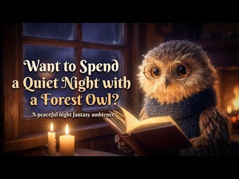 The Owl’s Quiet Night in the Forest Library • Cozy Ambience (No Talking)