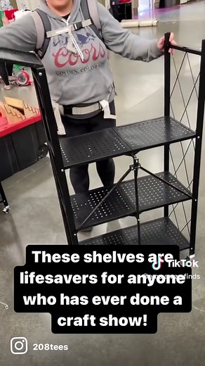 Craft Show Setup Ideas with Folding Shelves for Small Business Vendors