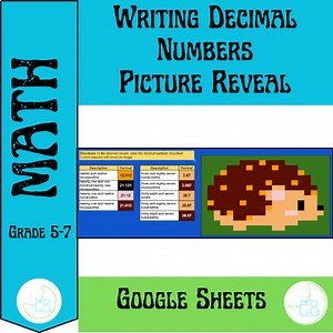 Writing Decimal Numbers Based on Description: Picture Reveal