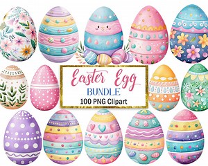 Easter Egg Clipart, Watercolor Easter PNG, Egg Sublimation, Digital Download - Etsy