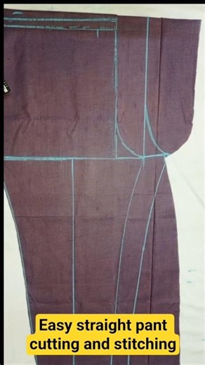 Straight Pant Cutting and Stitching | Easy Pant Cutting for Beginners | RK Boutique#shorts