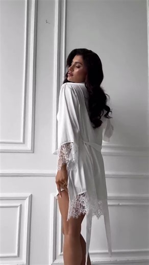 Elegant White Bridal Robe & Nightgown Set - Lace Bride Sleepwear - Perfect Honeymoon Gift - Etsy UK