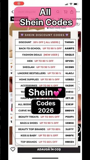 Shein coupon codes 2026 | Shein Codes for Each Category | shein promo codes 2026 #shein #shenhaul