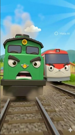 little train ttpo and diesel #ai #cartoontrain #train #ajju #viral #cartoonvehicle
