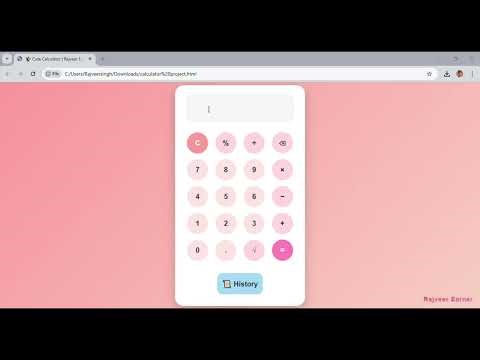 Build a Simple Calculator Using HTML | Live Preview Tutorial for Beginners