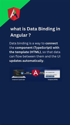 What is Data Binding in Angular? 😳 (Explained in 30 sec)