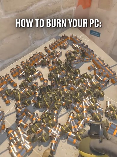 Here is how to kill your PC with the new CS2 nades mechanic 😂 #cs2 #cs2clips #cs2news #cs2videos #cs2moments