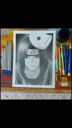 Itachi Uchiha's Tragic Death | Naruto shinppuden Anime Art Sketch#shorts#itachi#naruto#drawing