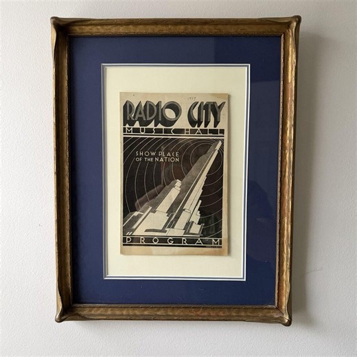 1934 Radio City Music Hall Program Framed Art Deco NYC Theater Ephemera - Etsy