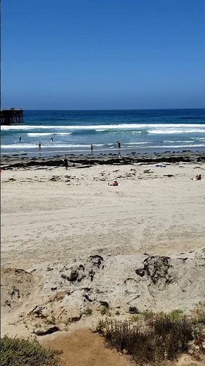 Surfing at Pacific Beach near Crystal Pier ~ San Diego, California