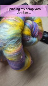 13K views · 732 reactions | Here is the follow up video to my Scrap Yarn Art Batt that I made a couple of evenings ago! I'm so obsessed with the finished yarn and absolutely have to make something from it, I'm thinking maybe some crochet sleeves... #spinning #drumcardedbatts #spinningwheel #handspunyarn #spinningyarn #artbatt #upcycle #drumcarder #yarnscraps #leftoveryarn | Craft and a Cuppa | Facebook