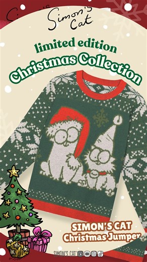 Feline festive?! Our limited edition Christmas collection is out now: https://simonscatmerch.com/en-gbp/collections/festive 🎄👼 | Simon's Cat