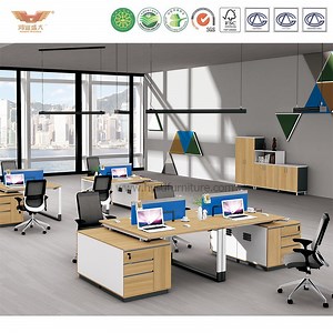 [Hot Item] Modular Wooden Office Workstation Cubicles with Metal Leg (H90-0208)