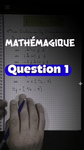 𝐌𝐀𝐓𝐇𝐄𝐌𝐀𝐆𝐈𝐐𝐔𝐄 | Q1 Série 1️⃣ : fonction logarithme | Instagram