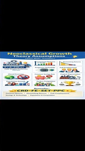 Neoclassical Growth Theory Assumptions Explained | Solow Model Made Easy