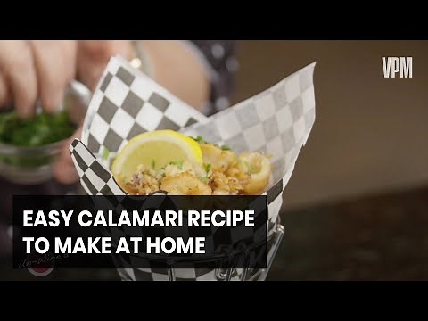 Deep Fried Calamari with Lemon and Garlic Sauce