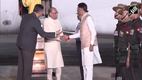 Mauritius PM Navin Ramgoolam arrives in New Delhi, received by MoS Defence Sanjay Seth
