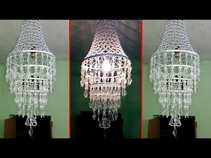 How To Make Wall Hanging Decoration | DIY Crystal Chandelier