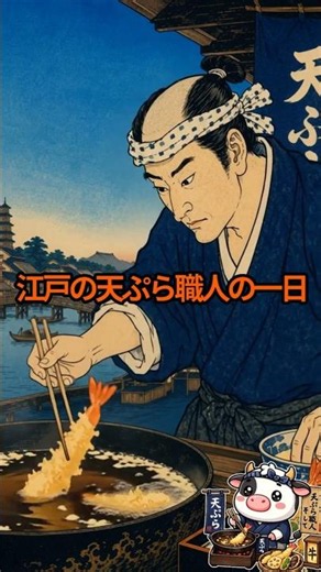 江戸の天ぷら職人の一日 #雑学 #江戸時代
