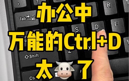 办公万能快捷键Ctrl D