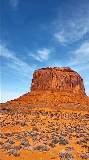 Monument Valley, USA. Red Sand and Sandstone Buttes Under Open Sky