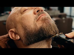 How to make a real SHORT BOXED BEARD with a side FADE | At the Barber Shop