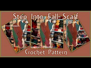 Step Into Fall Scarf Crochet Pattern #crochet #crochetvideos