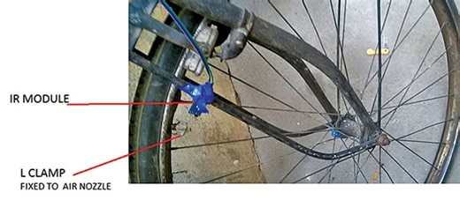 Tachometer with LED display To Show Bicycle And Fan Speeds