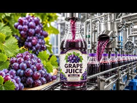 How Grapes Become Grape Juice | Full Factory Process