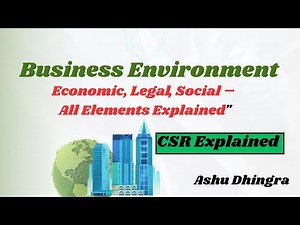Business Environment & Its Elements Explained with Examples | Economic, Legal, Social, CSR