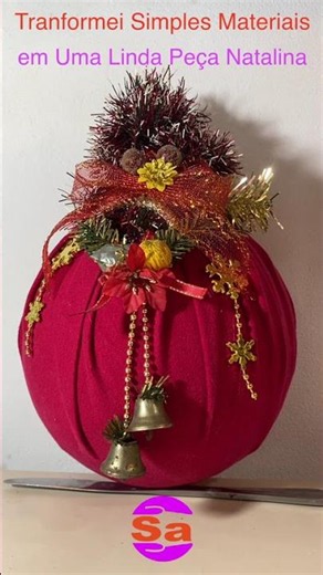 Transformei Simples Materiais em Uma Linda Peça Natalina! #diyNatal #artesanato #reciclagem #decor