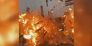 CAUGHT ON VIDEO: Homecoming bonfire explodes in Florida