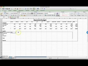 Økonomi, Excel, Dynamisk budget
