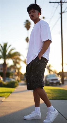 Y’all Need This Starry Sky Shorts! 2026 New Style Breathable & Quick-Dry Fabric Sparkle Star Detail Casual Fit Drawstring Waist – Perfect for Daily & Leisure Moments #2026NewShorts #StarrySkyShorts #BreathableQuickDryShorts #SparkleStyle #CasualMensFashion