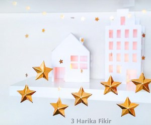 Diy 3D Gold Star Garland With Paper