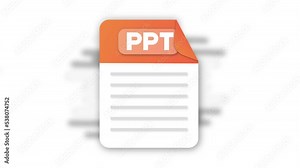 PDF file icon. Flat design graphic. Animation PDF icon. Motion design isolated on white background