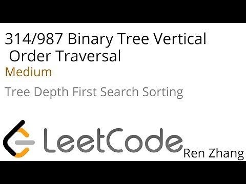 Leetcode 314/987 Binary Tree Vertical Order Traversal