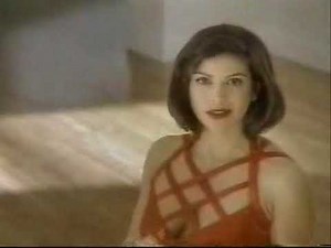 A partial Teri Hatcher Bally Total Fitness Ad