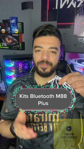 Unboxing & Review Kits Bluetooth M88 Plus 🔥 #fyp #viral #foryou #achkingone #kits #bluetooth #m88 #plus #android #ios #airpods #unboxing #review #tunisie #tunisia #shop #ios #iphone #explore #tiktok