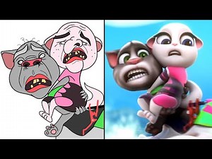 My Talking Angela - Summer Fun at The Beach Drawing Meme | Funny Talking Angela | Funny Talking Tom