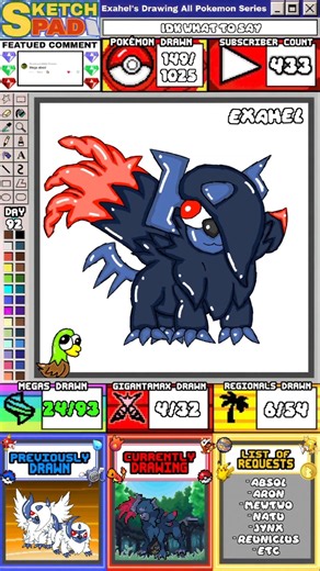 Drawing Mega Absol Z 🪽 | Drawing All Pokemon Series (DAY 92)