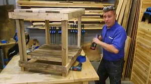 7K views · 64 reactions | This week's pallet project is this awesome workbench, because you can never have enough work/storage space in your garage! This workbench is super sturdy and can be made to any size, depending on how many tools you have! Let us know what you think in the comments box below! | Silverline Tools | Facebook