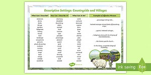 KS2 Descriptive Setting Word Mat: Countryside and Villages