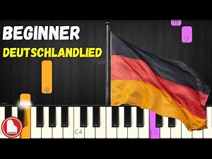 Deutschlandlied 🇩🇪 German National Anthem 🇩🇪 EASY Beginner Piano Tutorial (MIDI + Sheet Music)