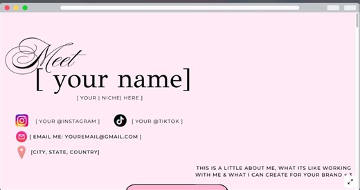 Influencer / Content Creator Media Kit Template - Etsy