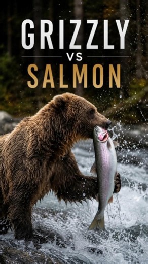 Watch This Grizzly Catch a Salmon in Seconds! 😱