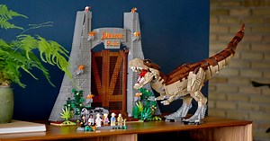 LEGO's new 3,100-piece T. rex Rampage is the largest Jurassic Park kit yet