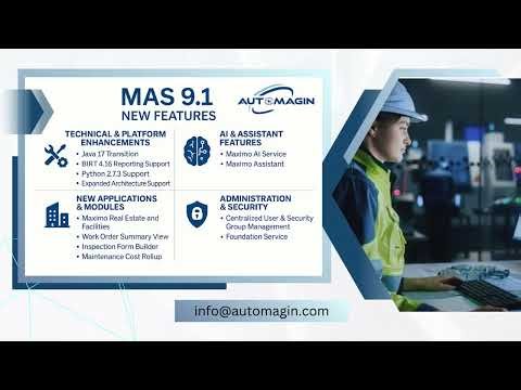 MAS 9.1 New Features | Automagin Solutions Pvt Ltd | Empowering Asset Intelligence