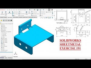 SolidWorks Sheet metal Exercise 191 Hem, Fold and Unfold